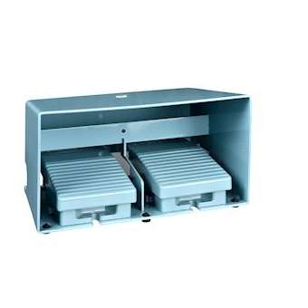 Preventa XPEM - inter. à pied - double - avec capot - métal.- bleu - 4O+4F|Schneider Electric-SCHXPEM3110D