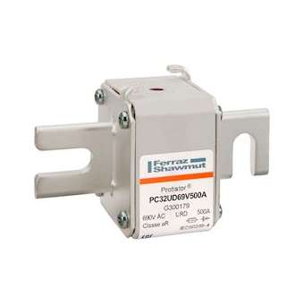 Fusible taille 32 type DIN80 - aR - 500A - 690V|Mersen ( ex ferraz shawmut )-FEZG300179