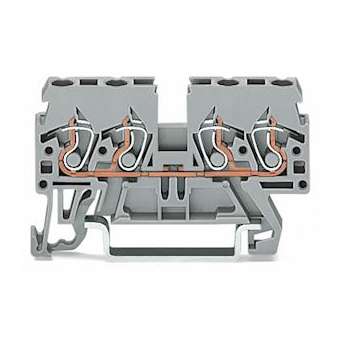 Borne de passage 4C / 2,5 mm² / Gris|Wago contact-WAG870-831