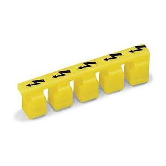 Couverture protectrice signalisation danger pour 5 bornes|Wago contact-WAG280-415