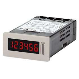 72x36 mm, del 6 chiffres, compteur totalisateur/horaire, 12-24 vc.c., entrée npn|Omron electronics-OMRH7HP-AD