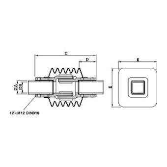 Spacial S3CM - articulation horizontale carré 50mm|Schneider Electric-SCHNSYCMUIA50