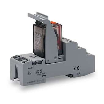 Embase avec relais 230 V AC - 4 RT - Au|Wago contact-WAG858-518