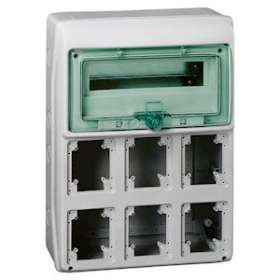 Kaedra - coffret - pour prises - 340 x 460 mm - 13 modules - 6 ouvertures|Schneider Electric-SCH13156
