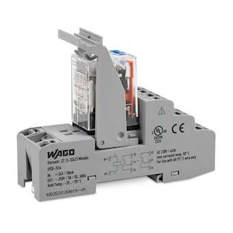 Embase avec relais 48 V DC - 4 RT|Wago contact-WAG858-305