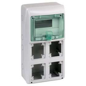 Kaedra - coffret - pour prises - 236 x 460 mm - 8 modules - 4 ouvertures|Schneider Electric-SCH13154