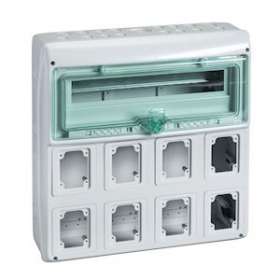 Kaedra - coffret - pour prises - 448 x 460 mm - 19 modules - 8 ouvertures|Schneider Electric-SCH13157