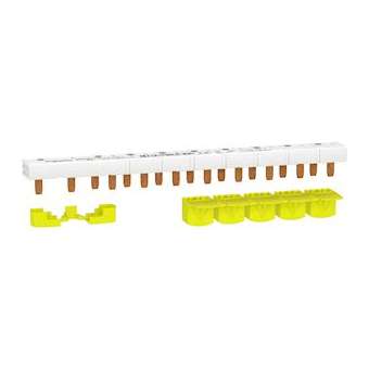 Resi9 - peigne monobloc - 1P+N - 63A - 10 modules - cache dents 5M|Schneider Electric-SCHR9PXH210