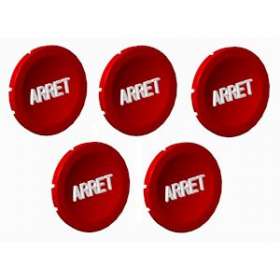 Unicode 2 - Lot de 5 pastilles rouges ARRET|Atx Appleton-ATXUIA06