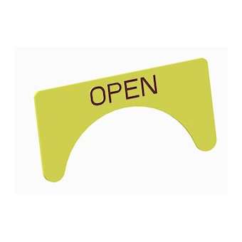 Unicode 2 - Etiquette jaune adhesive grand modèle marquage OPEN|Atx Appleton-ATXULPLA15