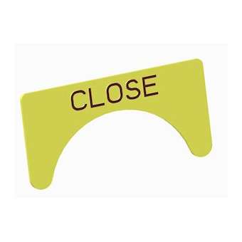 Unicode 2 - Etiquette jaune adhesive grand modèle marquage CLOSE|Atx Appleton-ATXULPLA16