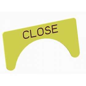 Unicode 2 - Etiquette jaune adhesive grand modèle marquage CLOSE|Atx Appleton-ATXULPLA16