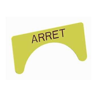 Unicode 2 - Etiquette jaune adhesive grand modèle marquage ARRET|Atx Appleton-ATXULPLA23