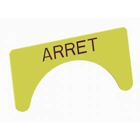 Unicode 2 - Etiquette jaune adhesive grand modèle marquage ARRET|Atx Appleton-ATXULPLA23