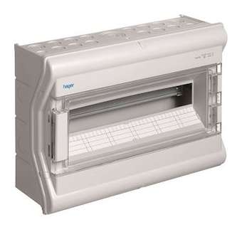 Coffret étanche vector IP55 1 rangée 18 modules h 302mm l 418mm|Hager-HAGVE118F