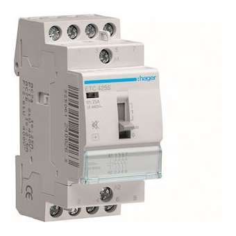 Contacteur Silencieux Jour-Nuit 25A, 4F, 230V|Hager-HAGETC425S