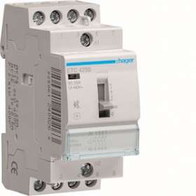 Contacteur Silencieux Jour-Nuit 25A, 4F, 230V|Hager-HAGETC425S