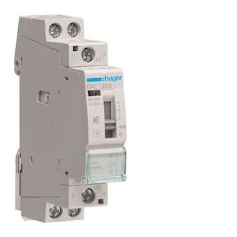 Contacteur silencieux à commande manuelle 25A, 1F, 230V|Hager-HAGERC125S