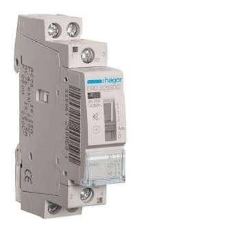 Contacteur silencieux à commande manuelle 25A, 2F, 24V|Hager-HAGERD225SDC