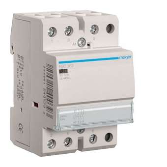 Contacteur 63A, 3F, 230V|Hager-HAGESC363