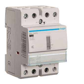 Contacteur Silencieux à commande manuelle 40A, 2F, 230V|Hager-HAGERC240S