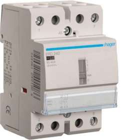 Contacteur à commande manuelle 40A, 2F, 24V|Hager-HAGERD240