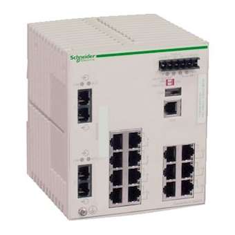 switch Ethernet managé standard - 14 ports cuivre - 2 ports fibre multimode|Schneider Electric-SCHTCSESM163F2CU0