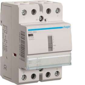 Contacteur à commande manuelle 63A, 2F, 24V|Hager-HAGERD263