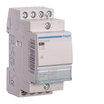 Contacteur Silencieux 25A, 4F, 24V|Hager-HAGESD425S