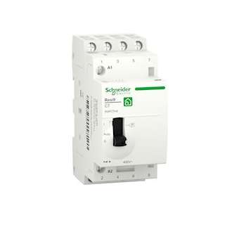 Resi9 - contacteur heures creuses - 4NO - 25A - commande manuelle|Schneider Electric-SCHR9PCTH4