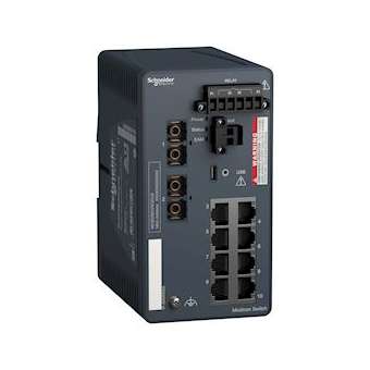 Modicon Switch administré - 8 ports cuivre & 2 ports fibre multimode|Schneider Electric-SCHMCSESM103F2CU0