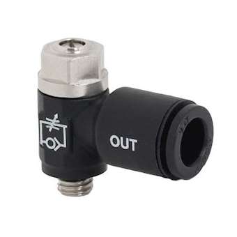 Régleur de débit vis compact l'echappement 6- M5|Aignep-AIG569006-M5