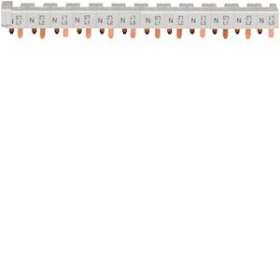 Barre de pontage 3P+N 63A languette 10mm² 12m pour disjoncteurs 1P+N 1 module|Hager-HAGKBN663A