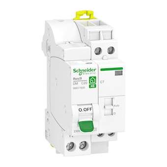 Resi9 XE - combiné disj+contacteur - 1P+N - 20A - courbe C - embrochable|Schneider Electric-SCHR9ECT620