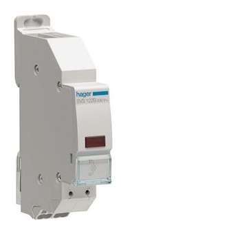 Voyant LED rouge 230VAC QC passage de barre|Hager-HAGSVS122B