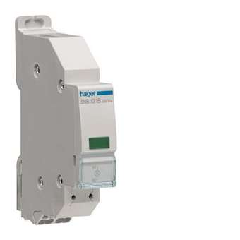 Voyant LED vert 230VAC QC passage de barre|Hager-HAGSVS121B