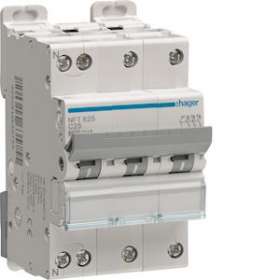 Disjoncteur 3P+N 6-10kA courbe C - 40A 3 modules|Hager-HAGNFT840