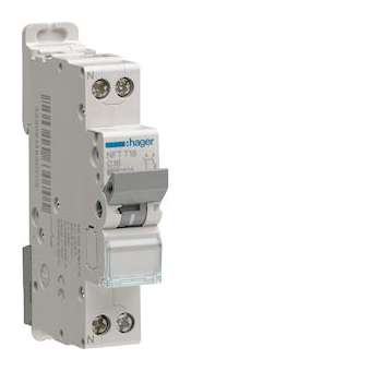 Disjoncteur 1P+N 4.5-6kA courbe C - 2A 1 module|Hager-HAGMJT702
