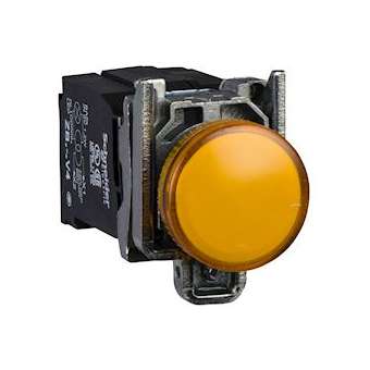 Harmony XB4 - voyant lumineux DEL - D22 - orange - alim transfo 400V - vis étr|Schneider Electric-SCHXB4BV5B5