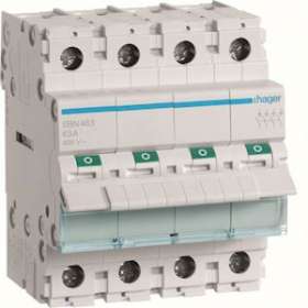 Interrupteur modulaire 4 pôles 63A|Hager-HAGSBN463