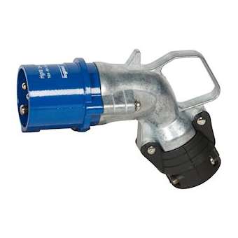 Fiche mobile coudée Hypra IP44 16A - 200V~ à 250V~ - 2P+T - métal|Legrand-LEG052072