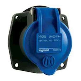 Prise saillie fixe P17 IP44 32A de 200V à 250V 2P+T LEGRAND 555254