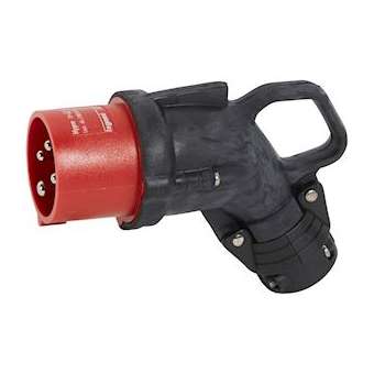 Fiche mobile coudée Hypra IP44 16A - 380V~ à 415V~ - 3P+T - caoutchouc|Legrand-LEG052153