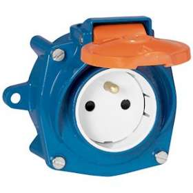 Prise saillie métal Martin Lunel 2P+T IP44 16A 200V~ à 250V~|Legrand-LEG053900