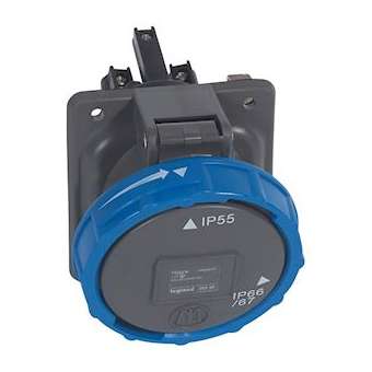 Prise fixe Hypra IP66/67-55 63A - 200V~ à 250V~ - 2P+T|Legrand-LEG059326