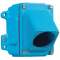 Boitier Métal bleu Size.1 +manchon incliné 45D M20