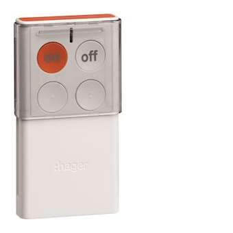 Télécommande avec retour d'état 4 touches, sepio radio|Hager-HAGRLF444X