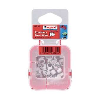 Cavaliers Multifix x 20 - souples - pour câble D5mm à D7 mm - gris|Legrand-LEG098365