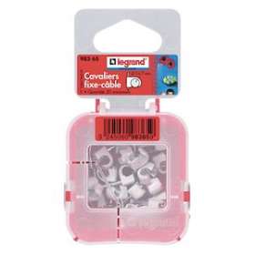 Cavaliers Multifix x 20 - souples - pour câble D5mm à D7 mm - gris|Legrand-LEG098365