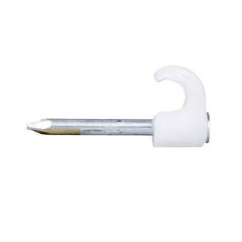 Mureva Fix - Clip à clou - pour câble D8-12mm - clou D2-L30mm - blanc RAL9010|Schneider Electric-SCH2041200